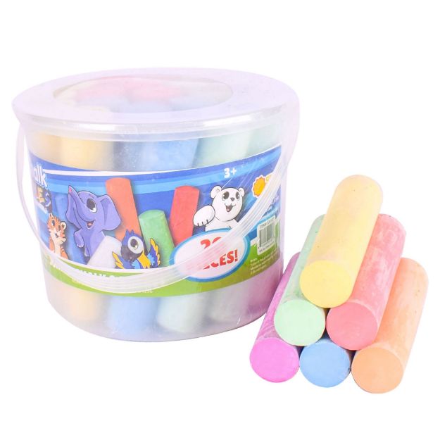 Picture of CHALK TAILS PLAY BUCKET WITH 20 PCS