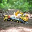 Picture of MAXX ACTION REALISTIC 'LIGHTS & SOUNDS' 1-16 TRUCK LONG HAULER WITH EXCAVATOR TRUCK