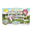 Picture of "HONEY BEE ACRES BUZZBY FARM HOUSE WITH 2 FIGURES - ADULT & CHILD"