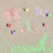 Picture of Butterfly Chalk - 5 Pieces of Colorful Sidewalk Chalk